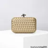 Dames Kont Bags Designertassen BottegaaVeneta Zijde Handgeweven Clutch Bag Diamond Span Simple Dinner Bag HB3J