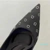 Dames satijnen pumps met ondiepe mond Avondschoenen Luxe designer schoenen met dunne hoge hak Fabrieksschoeisel