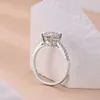 Tk Nieuwe Collectie 925 Zilveren Ovale 8x10mm 4ct Vvs Diamond Engagement Moissanite Ringen voor Vrouwen