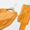 Kvinnors termiska underkläder GCAROL Kvinnor Double-Side Velvet 2 PCS Set Winter Autumn High midjebyxor Varma mjuka till kropp plus storlek 5xl 231206