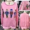 Women s Knits Tee S Christmas Pink Nutcracker Sweatshirt Pullover 2024 Year Wear Sequins Versatile Top Sweater For Women 231207