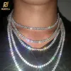 Biżuteria Hiphop Bling Diamond łańcuch tenisowy 3 mm 4 mm 5 mm 1 rzęd