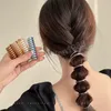 Mode hästsvans elastiska hårband gummi hårbindningar scrunchies telefon tråd hår tillbehör hårband kvinnor pannband