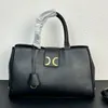 Grande sacola designer bolsas de compras bolsa de ombro couro genuíno cor sólida bolsa de viagem ouro ferragem carta fivela magnética de alta qualidade alça removível