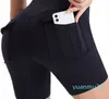 Allinea pantaloncini da palestra da donna per leggings fitness da indossare con pantaloni corti tascabili da donna solleva il sedere palestra allenamento estivo da donna