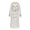 Nueva chaqueta de plumón de invierno, chaqueta de plumón blanca ligera y cálida para mujer