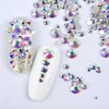 Nail Art Dekorationen SS3ss16 1440 Stück klares Kristall AB Gold 3D Non Fix FlatBack Nail Art Diamant Dekorationen Schuhe Tanzen Strass Dekoration 231207