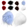 Hänge halsband 10 st pompoms hatt fluffig faux päls