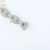 Luxury Fine Jewelry 925 Srebrny mrożony VVS MOISSANITE DIOND HIPHOP HIPHOP G-LINK Sain Basen Chunky Link dla mężczyzn