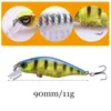 Iscas iscas 1 pcs minnow 90mm 11g peixe inteligente isca wobbler pesca de truta de água salgada fresca 231206