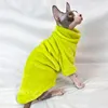 Hundkläder mjuk varm pullover hårlös katttröja husdjur levererar katter rockar tröja sphynx kläder hoodies bekväm hud vänlig