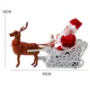 Christmas Decorations Santa Claus Doll Elk Sled Toy Universal Electric Car With Music Children Kids Christmas Electric Toy Doll Home Xmas Decor Gifts 231207