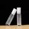 Vente en gros 10ML Roll On Glass Bottles Bouteille vide cosmétique d'embouteillage d'huile essentielle portative ZZ