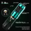 문신 건 키트 T-Rex 무선 문신 머신 키트 휴대용 파워 팩이있는 로타티 배터리 펜 2400mAh 카트리지 바늘 rm 문신 용품 231207