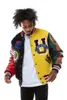 Men s hoodies tröjor gata amerikansk stil gul bokstav baseball uniform hip hop ins high end tjock sektion design trend jacka 231206