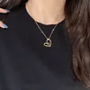 Boutique Heart Charm Necklace med Box Designer Märke Luxury Jewelry Fashion Style Love Gift Necklace Simple Design 18K Gold Plated Necklace