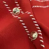 Nuovi abiti in maglia Maje M Logo Bottoni metallici Colore rosso