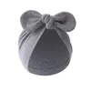 Berretti Ragazza Cappello da neonato Cappello carino Fiore Nodo Orecchio Cotone Neonatale Accessori per capelli per bambini europei e americani