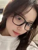 Sunglasses Designer Brand Sunglasses for women Plate Square Frame Anti Blue Light Plain Lens Can Be Matched with Myopic Women D8X4