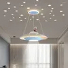 Lampy wisiork nowoczesne kosmiczne przestrzeń eleienia lampa sufitowa oryginalność Inteligentna LED żyrandol chłopcy pokój dziewczyna w pomieszczeniu Dekorat Luminaires