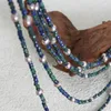 Hängen koreanska mode söta utsädespärlor kedja choker halsband för kvinnor barock natur pärlor pärlhaltiga krage boho smycken