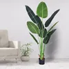 Decorative Flowers Artificial Plant Tree Green Potted Home Restaurant Office Large Fake Bonsai Floor Decoration Traveler Banana DIY