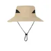 Nouveaux accessoires de pêche Chapeau de soleil en plein air Chapeau de pêche imperméable Protection solaire d'été pour homme et femme Casquette de voyage en plein air à séchage rapide en polyester