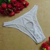 Sous-vêtements sexy hommes slips ouverts avant culottes sous-vêtements pénis poche trou hommes lingerie maille évider transparent haute élastique