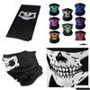 Half Face Mask Ghost Scl Ochrona Airsoft Paintball Shouring SN SN Printing Drop Percing Dhohv