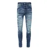 Designer Hip Hop Pants Street Fashion Men Jeans Elastic Ripped Jeans Men Stretch Skinny Trousers Brand Patch