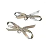 Hair Accessories Korean Style Sweet And Cool Girl Silver-corol Bow Hairpin Personality Love Hair-clip Headwear Children's