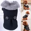 Vêtements de chien Vêtements de chien d'hiver Collier de fourrure de chat de compagnie Veste Manteau Pull Chaud Rembourré Chiot Vêtements pour Petits Chiens Moyens Animaux 231206