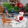 Christmas Decorations Santa Claus Doll Elk Sled Toy Universal Electric Car With Music Children Kids Christmas Electric Toy Doll Home Xmas Decor Gifts 231207