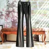 Damenjeans mit hoher Taille, Vintage-Mode, Farbverlauf, schwarz, ausgestellt, 2023, Herbstsaum, Stretch, Bell-Bottom, Streetwear-Hose