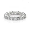 3mm Moissanite Eternity Band Ring 925シルバーリングセット