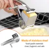 Cheese Tools 5 in 1 Stainless Steel Cheese Slicer Shredder 4 Manual Rotary Cheese Grater Multifunctional Grater Butter Cutter Kitchen Gadgets 231206