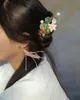 Hairpins fashion vintage Lotus flower hairclip kimono hairpin Chinese court hanfu pan head tools boxpack 231207