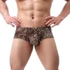 Sous-pants 3pcs / lots Leopard Sous-vêtements Sexy Boxer Boxer Boxer Cucea Gay Boxershorts Slip Homme Bikini Briefs