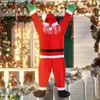 Juldekorationer 110/170 cm Santa Claus Climbing Wall Decation Hanging Clothes Christmas Ornament för inomhus utomhus trädgård hem dekor navidad 231207