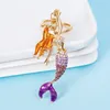 Keychains Fashion Mermaid Creative Key Chains For Women Bag Charm Pendant Car Ring Accessories Cute Keyrings Wholesale