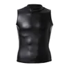 Nuovi uomini gilet in ecopelle canottiera canotta camicia senza maniche gilet S intimo sottile body shaper vita trainer corsetti