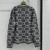 Marant kvinnor designer ulltröja pullover tröja casual mode brev rund hals mångsidig lös toppar varm tröja