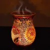 Decorative Objects Figurines Mosaic Glass Wax Melt Oil Burners Candle Holder Essential Oil Diffuser Decor 231206