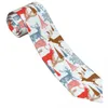 Bow Ties Casual Arrowhead Skinny Christmas Forest with Winter Deers Slitte Slim Tie For Men Simplicity Party Formal