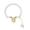 Braccialetti a maglie Bracciale in giada naturale Lianpeng femminile piccolo design con perline foglia fidanzata regalo di compleanno gioielli boudoir