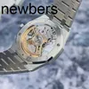 トップオーデーマピグAPFファクトリーロイヤルラージダイヤルオークウォッチメンズクォーツムーブメントウォッチ多機能腕時計15500ORローズゴールドクロコダイルベルトファッションレジャー