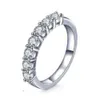 1ct Sterling Silver 925 Wedding Ring Adjustable Engagement Vvs d Color Moissanite Diamond Rings