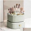 Lagringslådor Bins Bekväma Roterande Makeup Organizer Stora kapacitet Kosmetika med DERS Display Cases Smyckesbox Drop Delivery Hom OT1XZ