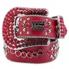 A112 N BB Simon Designer Belt Retro Needle Buckle Belt 20 Color Crystal Diamond