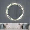 Lámparas de pared ZIMULONG minimalista LED círculo lámpara de fondo Hall El luces de noche mesita de noche decoración interior apliques sala de estar